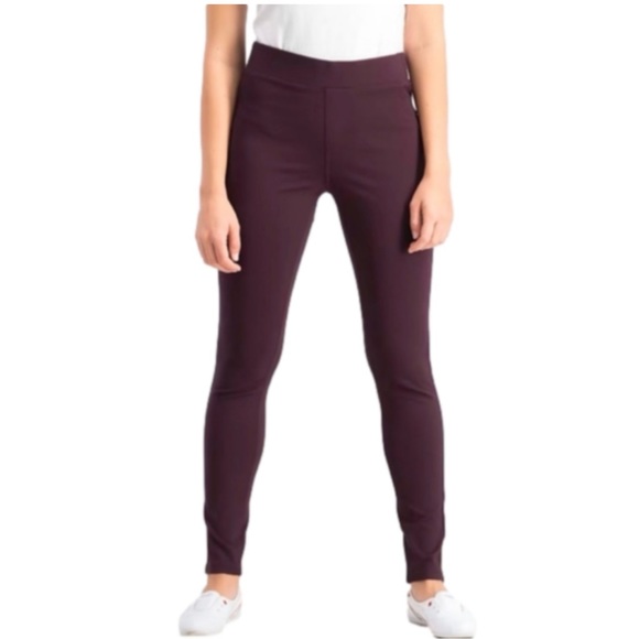 Liverpool Jeans Company Pants - Liverpool Jeans Chloe Pull-On Knit Ankle Skinny Pant in Aubergine SZ 14/32